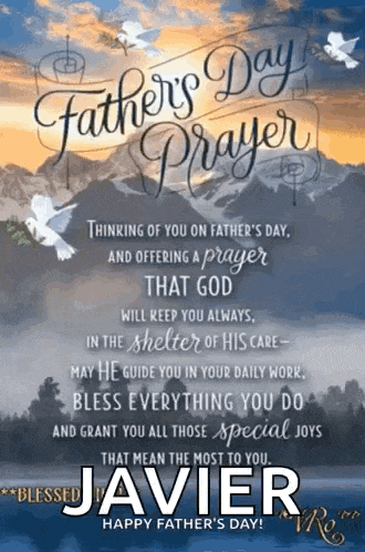 a father 's day prayer with the name javier