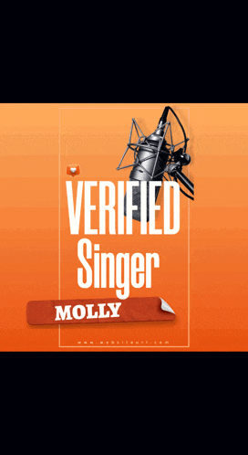 a poster that says verified singer molly
