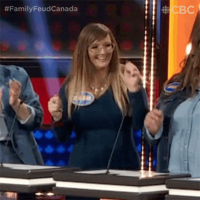 Celebrating Family Feud Canada GIF - Celebrating Family Feud Canada Happy Kid GIFs