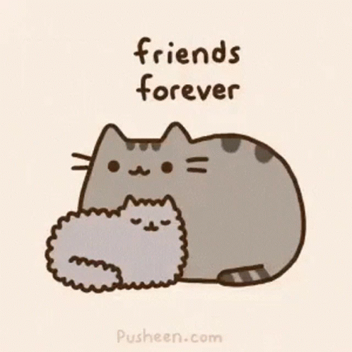 Swetha Agarwal Pusheen Cat GIF - Swetha Agarwal Pusheen Cat Friends Forever GIFs