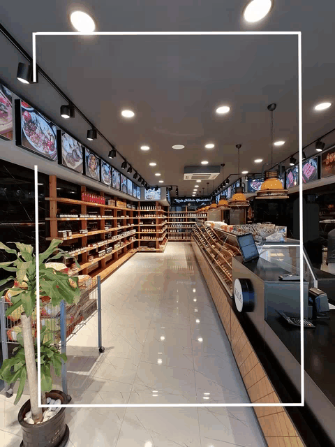 a picture of a grocery store with a sign that says ' a & a ' on it