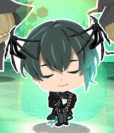 a cartoon character with wings on his head is wearing a tuxedo