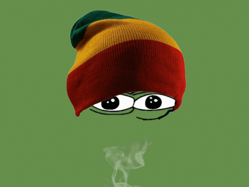 smoke is coming out of a hat that says love on it