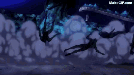 a makegif.com animated gif of a group of people falling