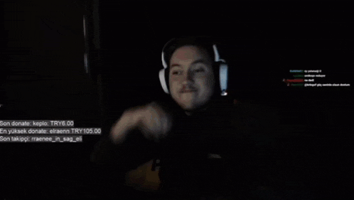 a man wearing headphones is pointing at the camera with the words son donato on the screen