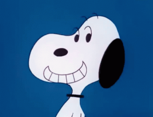 Snoopy Dog Raised Eyebrows GIF - Snoopy Dog Raised Eyebrows Smile GIFs