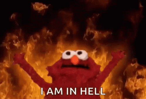 I Am In Hell Elmo GIF - I Am In Hell Elmo Fire GIFs