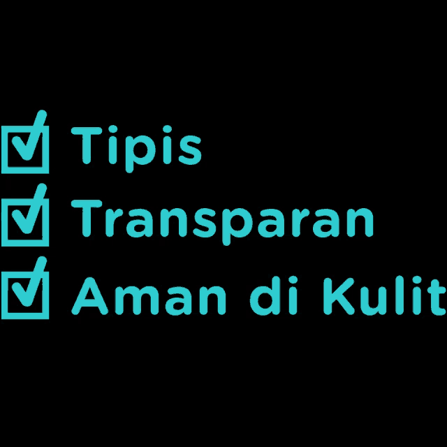 a sign that says tips transparan aman di kulit on it