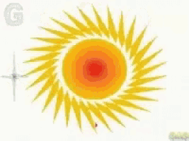 a picture of a sun with the words good morning od da