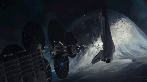 Space Station Moonfall GIF - Space Station Moonfall Space Shuttle GIFs