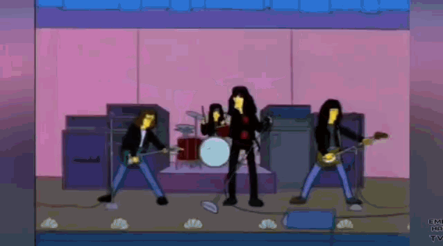 The Ramones Rockstar GIF - The Ramones Rockstar The Simpsons GIFs
