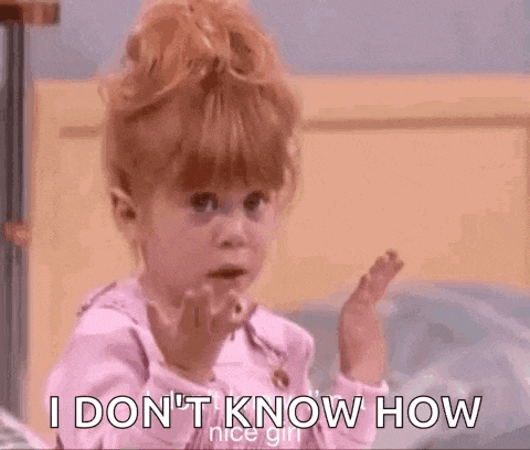 a little girl with red hair is making a funny face and saying `` i don t know how nice girl '' .