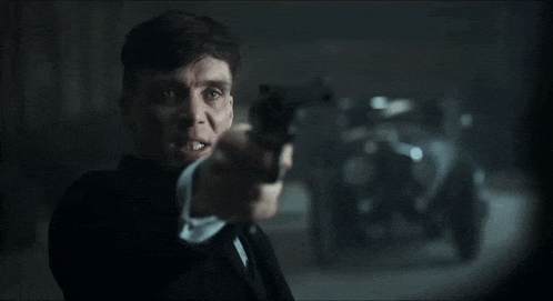 a man holding a gun with the words " did you fucking now " above him