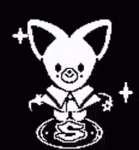 a black and white drawing of a chihuahua with a bow tie and a dollar sign .