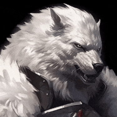 Ragash White Werewolf GIF - Ragash White Werewolf Tana Del Ladro GIFs