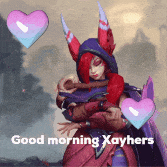 a picture of a fox with the words good morning xayhers on it