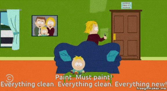 South Park Crazy GIF - South Park Crazy Painting GIFs