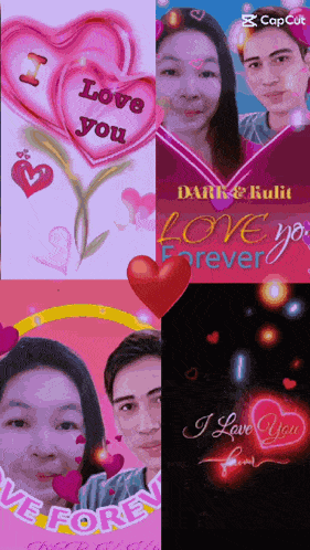 a collage of images with the words " i love you "