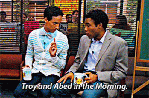 Community Troy And Abed GIF - Community Troy And Abed Morning GIFs