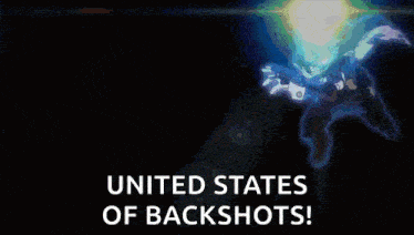 a cartoon character is flying through the air with the words united states of backshots