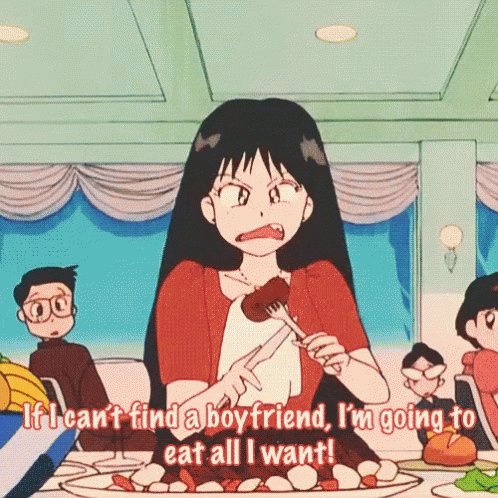 If I Cant Find A Boyfriend I Will Eat All I Want Sailor Mars GIF - If I Cant Find A Boyfriend I Will Eat All I Want Sailor Mars Eating GIFs