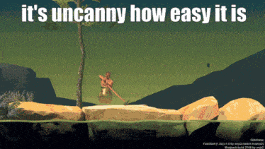 Getting Over It Speedrun GIF