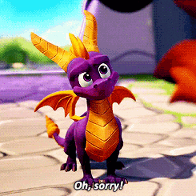 Spyro The Dragon Oh Sorry GIF - Spyro The Dragon Oh Sorry Sorry GIFs