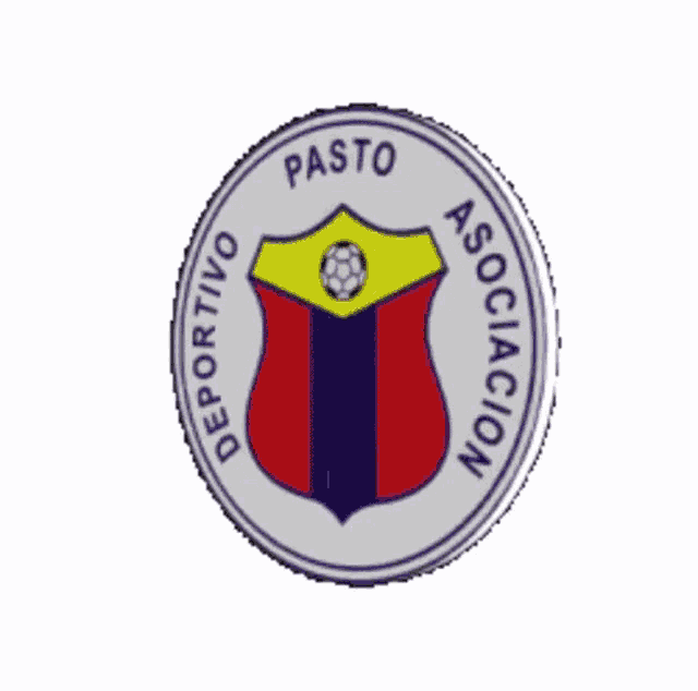 a logo for pasto deportivo association with a soccer ball on top