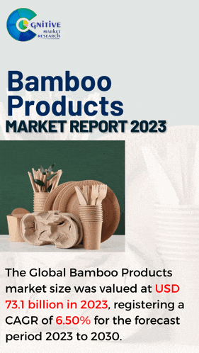 a bamboo products market report shows a picture of plates cups and utensils