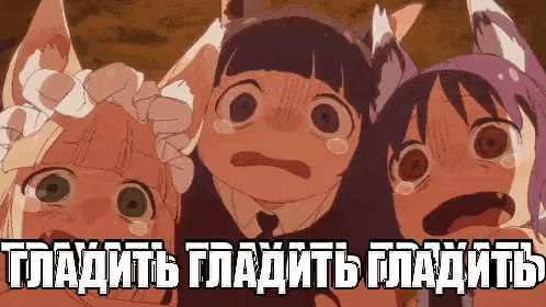three anime girls are standing next to each other with their mouths open and their faces are covered in tears .