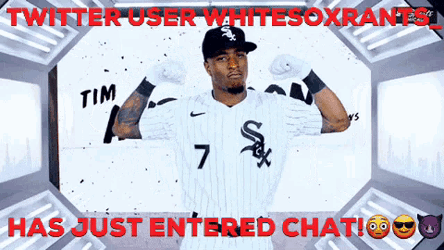 a twitter user has just entered chat with a white sox player
