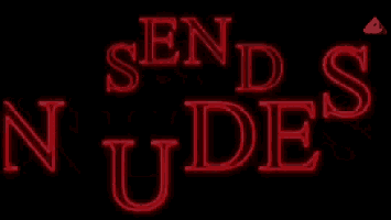 a neon sign that reads send nudes on a black background