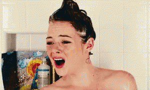 Singing In The Shower GIF - Emma Stone Sing Shower GIFs