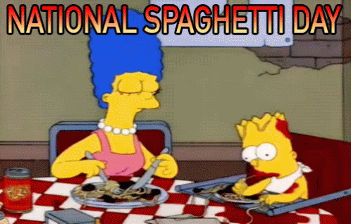 National Spaghetti Day GIF - Spaghetti Simpsons GIFs
