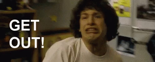 Get Out! GIF - Andy Samberg Get Out Mad GIFs