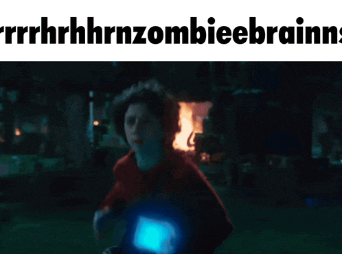 a picture of a zombie with the words " rrrrhhrnzombieebrainn " written below it