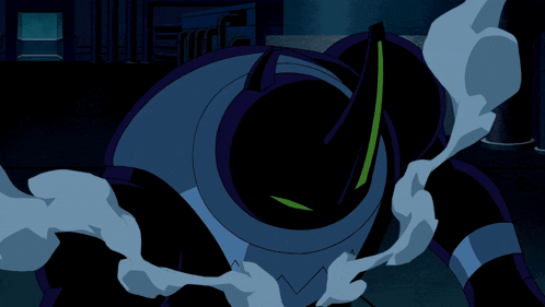 a cartoon character has smoke coming out of its mouth