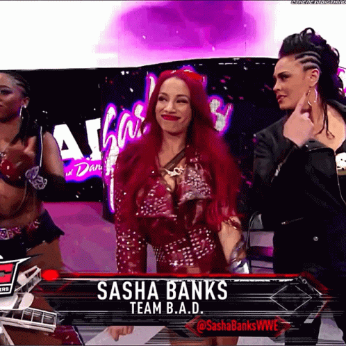 Sasha Banks Entrance GIF - Sasha Banks Entrance Team Bad GIFs