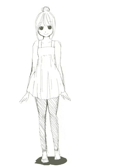 a black and white drawing of a girl with the words vamos di que si on the bottom