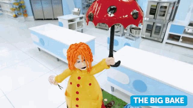 an advertisement for the big bake shows a ladybug