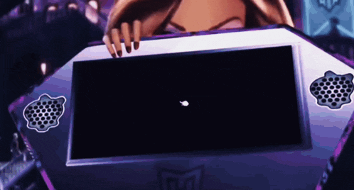 a monster high logo can be seen on a purple item