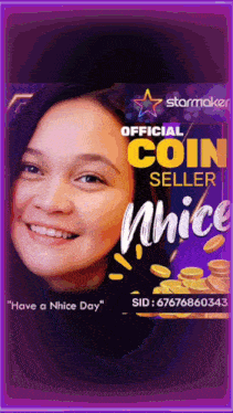 a poster with a woman on it that says " official coin seller nhice "