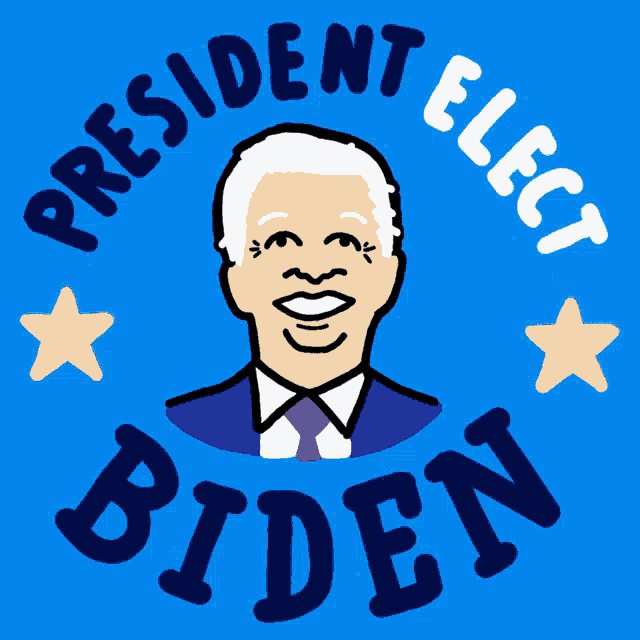 a drawing of a man with the words president elect biden around him