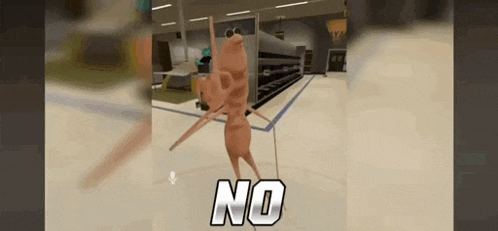 a cartoon ant is holding a pair of scissors and says `` no '' in a video game .