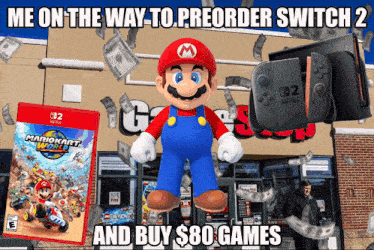 a mario kart world video game is being advertised
