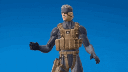 a man in a military uniform has his arms outstretched against a blue background
