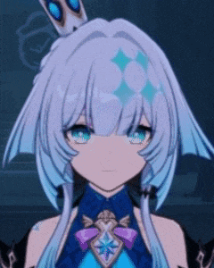 a girl with a crown on her head is wearing a blue dress and a necklace .