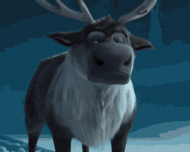 Olafs Frozen Adventure Sven GIF - Olafs Frozen Adventure Sven Reindeer GIFs
