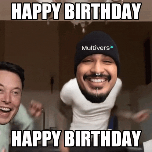 a man wearing a beanie that says multivers