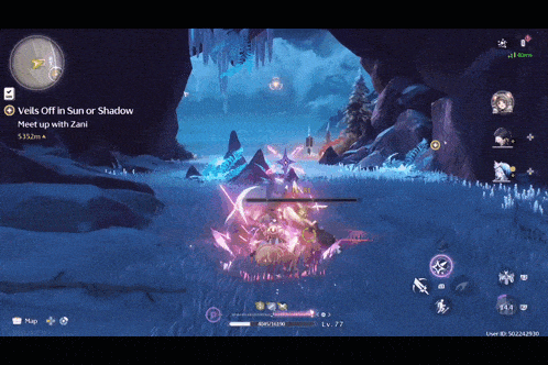 a screenshot of a video game that says meet up with zani on the bottom